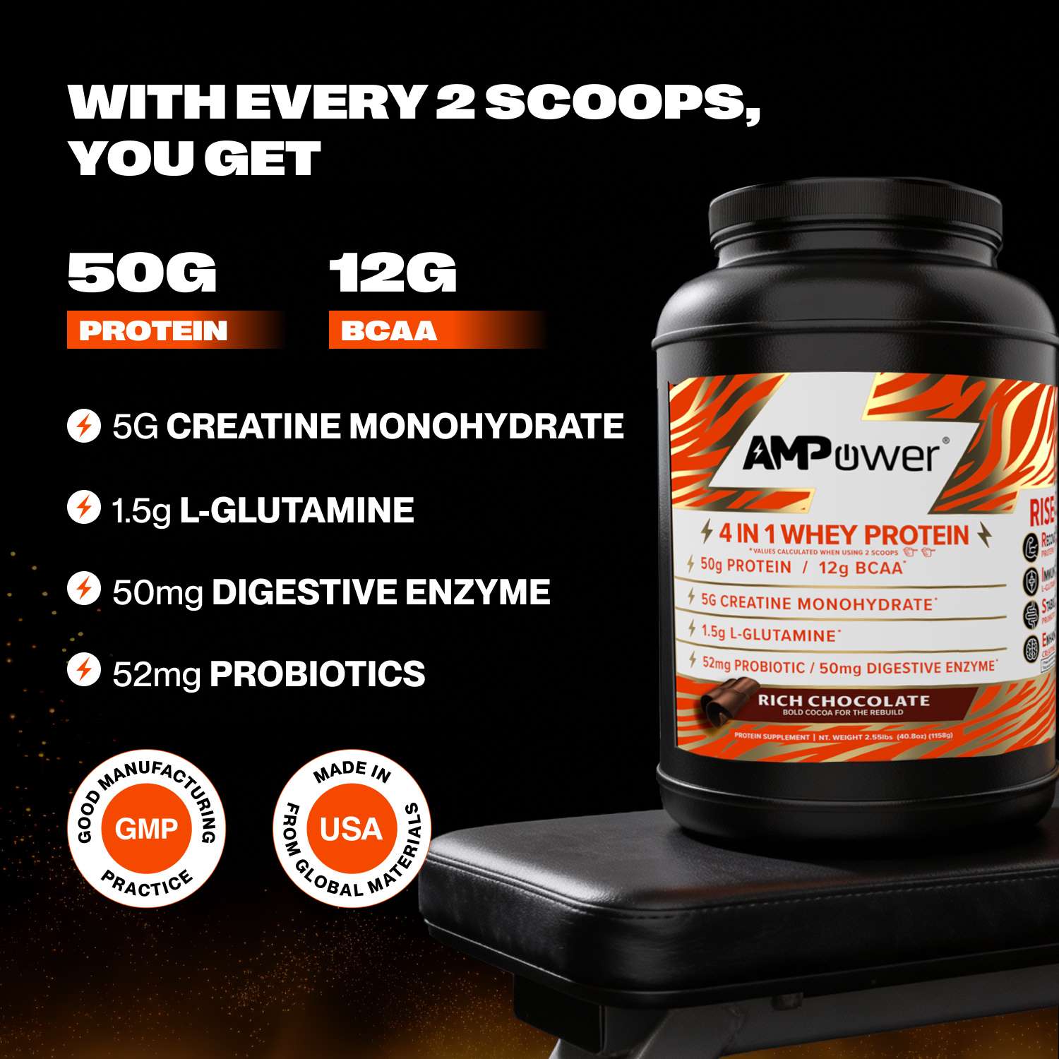 AMPOWER Whey Protein Jar