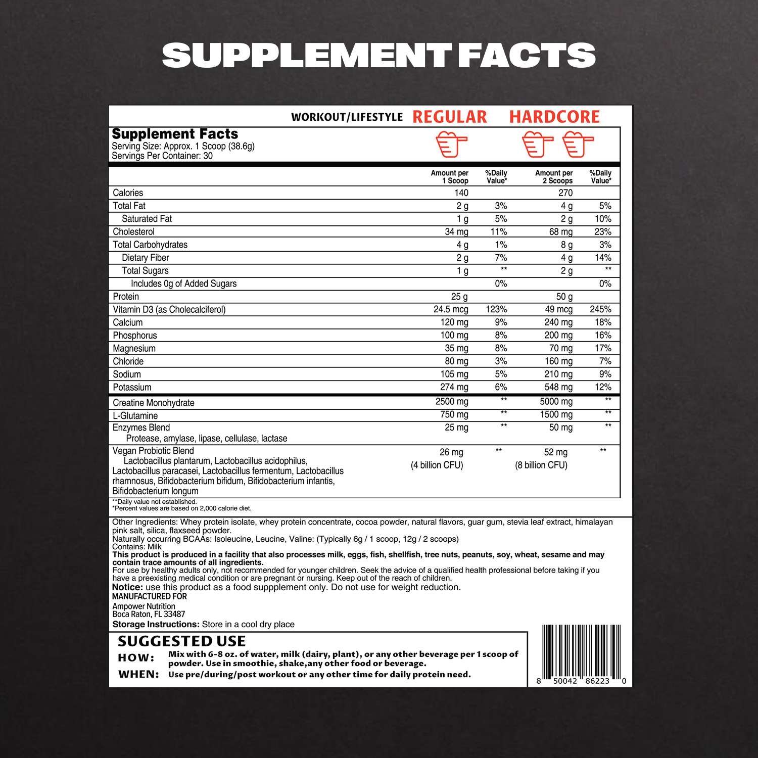 AMPOWER Whey Protein Jar