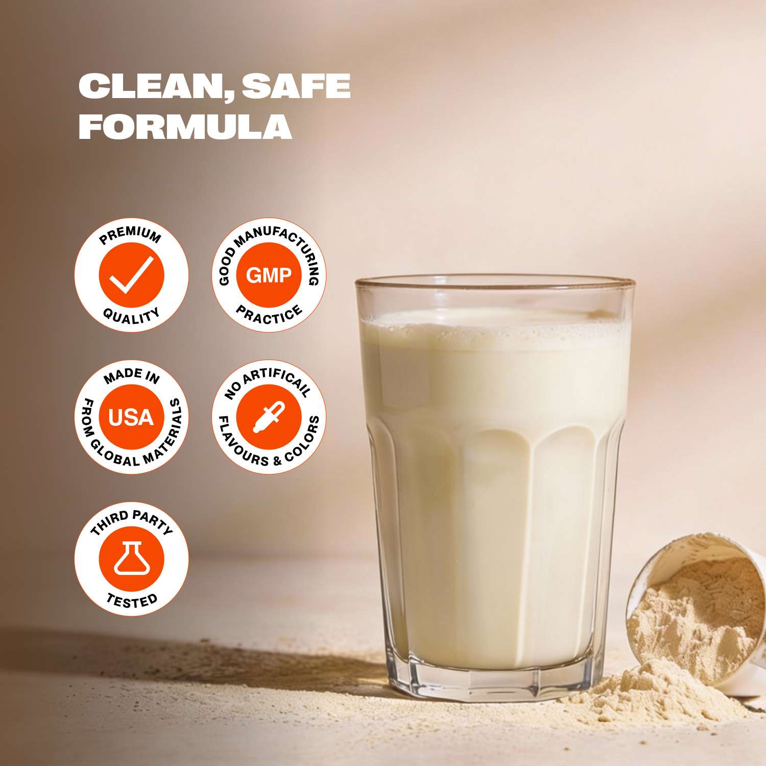 Vanilla Beans AMPOWER Whey Protein Case  of 4 Jars